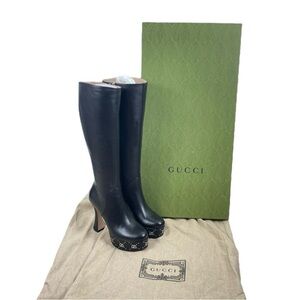 GUCCI ⭐️BNWT⭐️ “Charlotte" Studded Knee-High Platform Boots